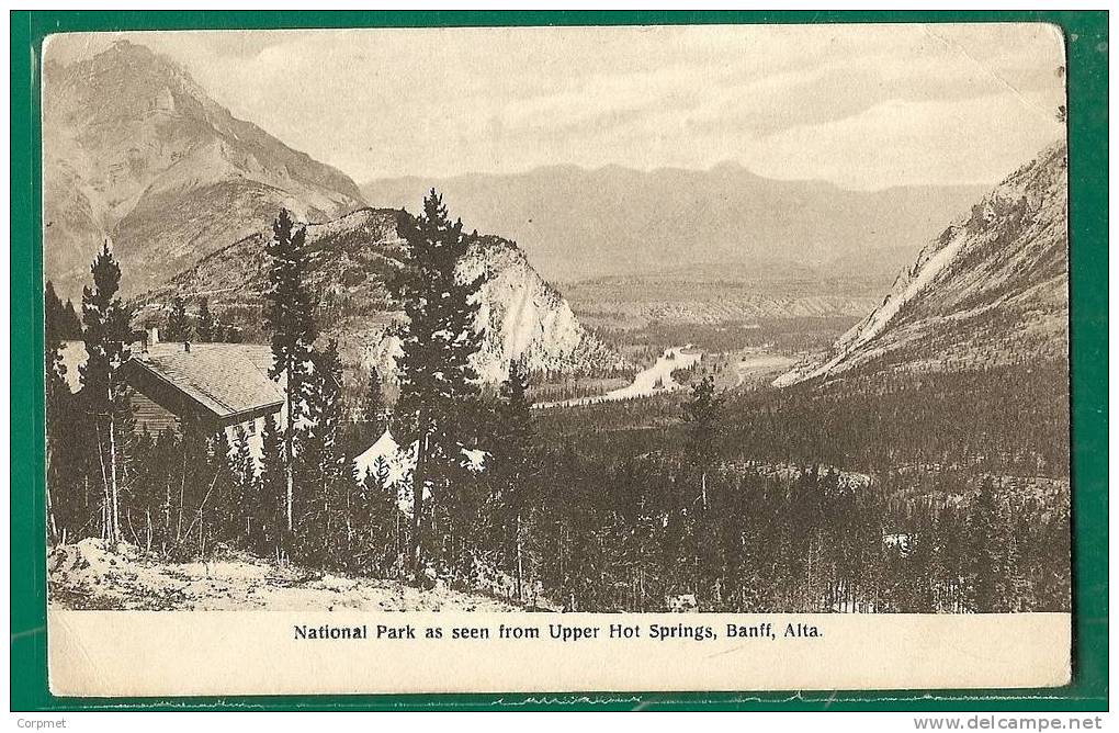 CANADA - NATIONAL PARK From  BANFF, ALTA * POSTCARD *c/1933 Sent To VANCOUVER, BC With VF MARGINAL GEORGE V - PLATE Insc - Sobres Conmemorativos