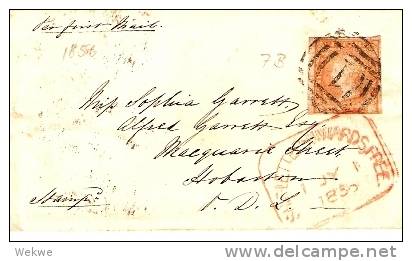 VIC153 / Shipletter 1856 Melbourne-Hobart (7 B) - Lettres & Documents
