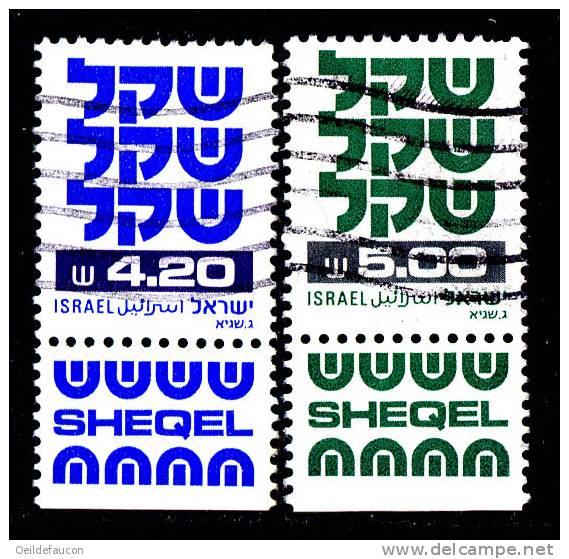 ISRAEL - Yvert -  782 - 783 Avec Tabs - Monnaies