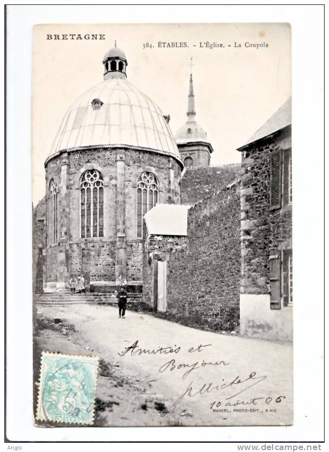 CPA---22---Etables-sur-Mer----EGLISE - Etables-sur-Mer