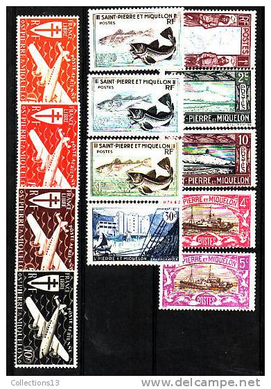 SAINT PIERRE ET MIQUELON - 13 Timbres* - Ungebraucht