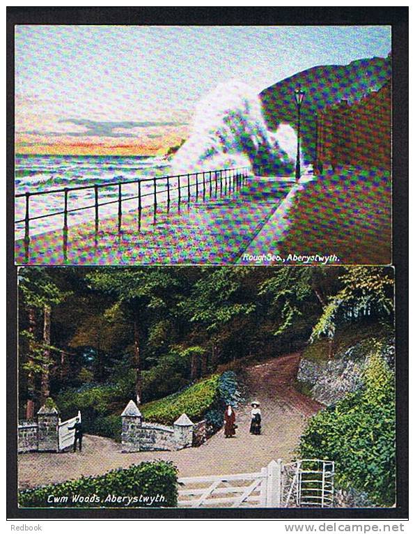5 Early Postcards Aberystwyth Cardigan Wales - Ref B146 - Cardiganshire
