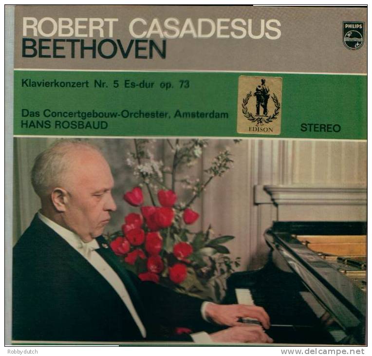 * LP * BEETHOVEN - PIANO CONCERTO Nr.5 - ROBERT CASADESUS & CONCERTGEBOUWORKEST A'DAM - Klassiekers