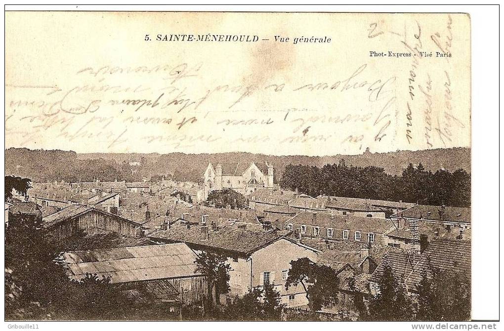 SAINTE MENEHOULD   -    ** VUE GENERALE **    -     Editeur  BAUDINIERE De Paris    N° 5 - Sainte-Menehould