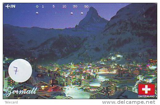 Télécarte SUISSE Reliée (7) ZERMATT * Telefonkarte SWITSERLAND Verbunden - Phonecard SWISS Related - Japan - Paisajes