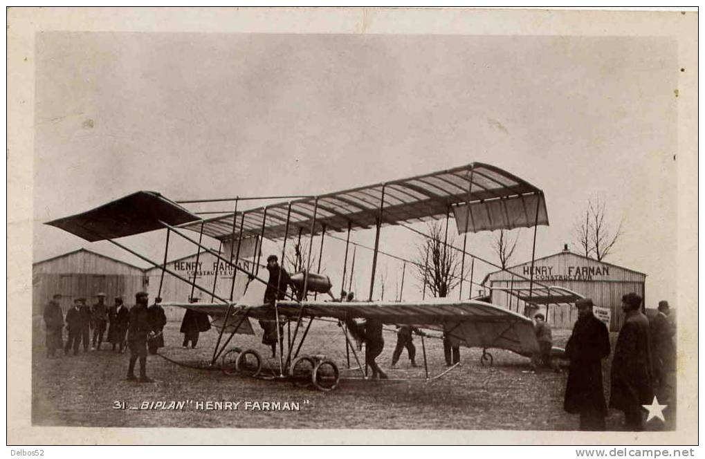 31 - Aviation, Biplan "Henri Farman" - Altri & Non Classificati
