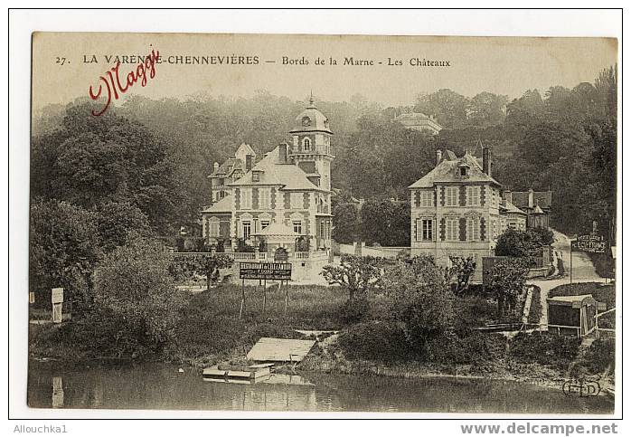 VARENNES CHENVRIERES BORD DE MARNE CHATEAU/PUB PROPRIETE EXCLUSIVE/MAGGI /RARE/TIRAGE LIMITE/ MESSAGE PUBLICITAIRE VERSO - Ormesson Sur Marne