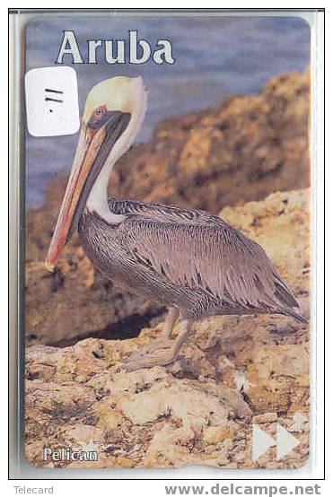 ARUBA (11) Télécarte  Landis&Gyr Pelican Bird Phonecard Telefonkarte Telefoonkaart OISEAU - Aruba