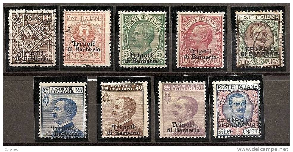 ITALIA - TRIPOLI DI BARBERIA  - 1909 Sassone # 1/10 -  MINT (LH) And USED Set (no Included Low Price Nº 5) - European And Asian Offices