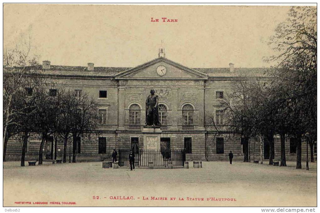 La Mairie Et La Statue D'Hautpoul - Gaillac