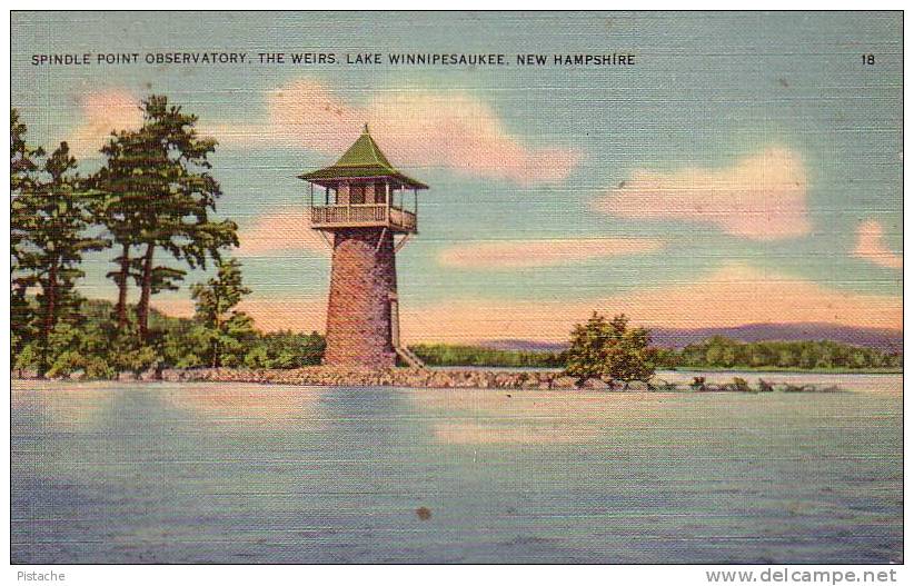 Lake Winnipesaukee New Hampshire Observatoire Observatory  - Linen Toilé - Neuve Mint - Sonstige & Ohne Zuordnung