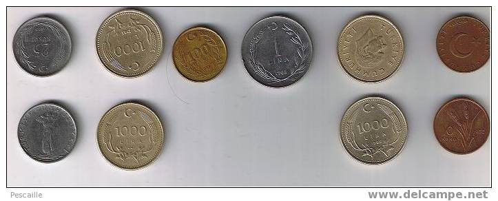 Lot De 10 Pièces Turques - Turquie