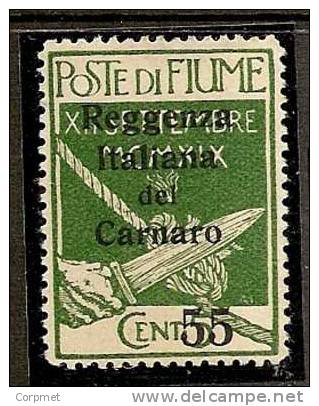 ITALIA - FIUME - POSTA MILITARE - 1920  REGGENZA ITALIANA Del CARNARO - Sassone Nº 142 - MINT (LH) - Fiume & Kupa