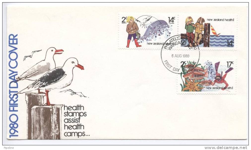 New Zealand FDC Health Stamps 6-8-1980 With Cachet - FDC