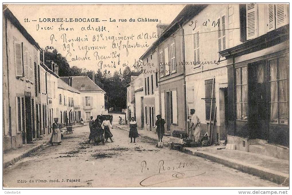 LORREZ LE BOCAGE RUE DU CHATEAU 1904 - Lorrez Le Bocage Preaux