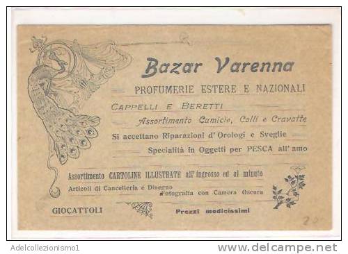 7896)cartolina Illustratoria  E Pubblicitari Bazar Varenna , Profumi Esteri E Nazionali - Marcophilia