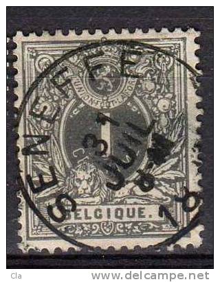43  Obl Seneffe  (+100)  Cob 3 - 1869-1888 Lion Couché (Liegender Löwe)