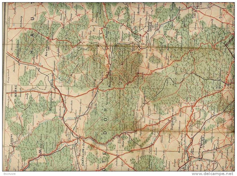 Carte VELO KILOMETRIQUE Environs De DIJON Librairie Venot Carte Gillot - Maps/Atlas