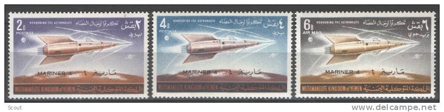 YEMEN - 1965 - MARINER 4 - YT 173/174 + PA ** - Asie