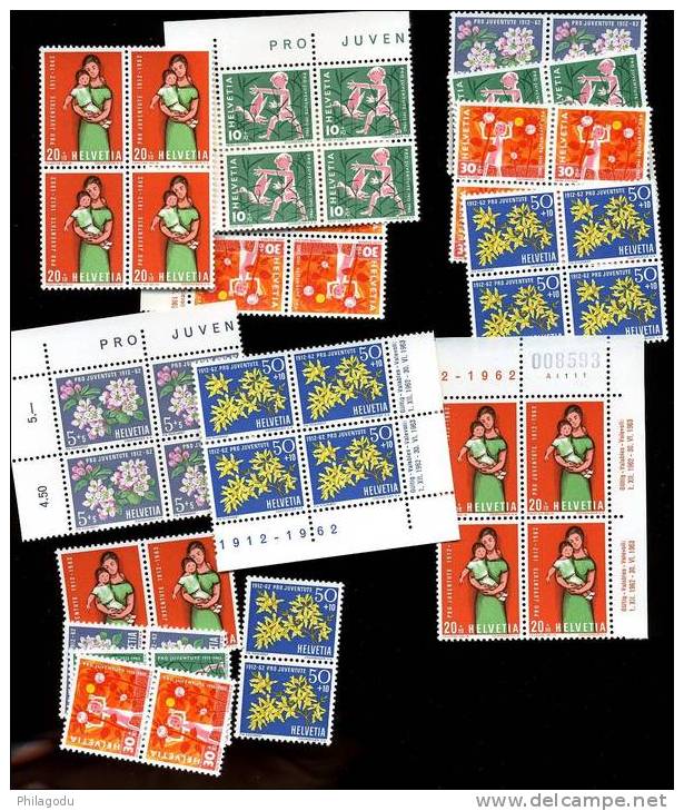 SUISSE  10 Séries ++  Juventute 1962 ++  Vendu Sous Prix Poste 11,50 CHF Pour Le Courrier - Neufs