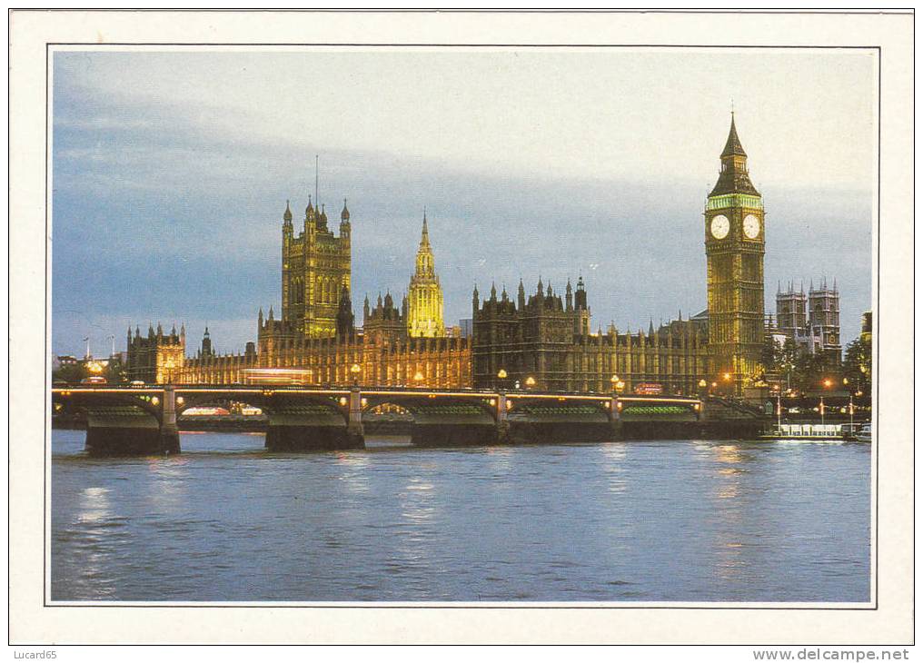 POSTCARD/ CARTE POSTALE / CARTOLINA LONDRA - IL PONTE DI WESTMINSTER, IL PARLAMENTO, LA VICTORIA TOWER E IL BIG BEN - Westminster Abbey