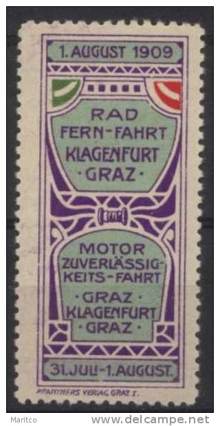 1909 RAD FERN-FAHRT KLAGENFURT - GRAZ FAHRRAD BICYCLE VELO VIGNET - Wielrennen