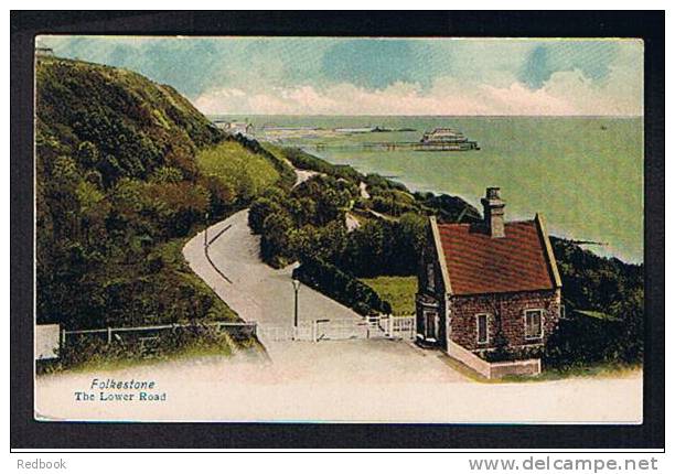 Early Postcard The Lower Road & Pier Folkestone Kent - Ref B149 - Folkestone