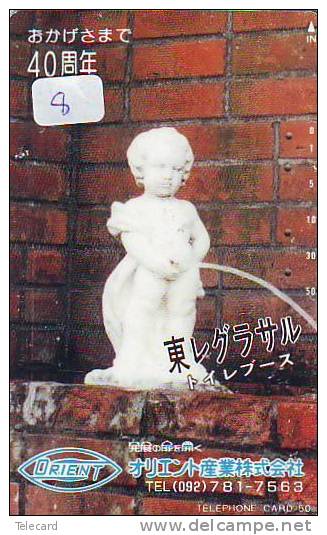 Télécarte BELGIQUE Reliée (8)  Phonecard BELGIUM RELATED  * Telefonkarte BELGIEN Verbunden - Japan * MANNEKEN PIS - Cultura