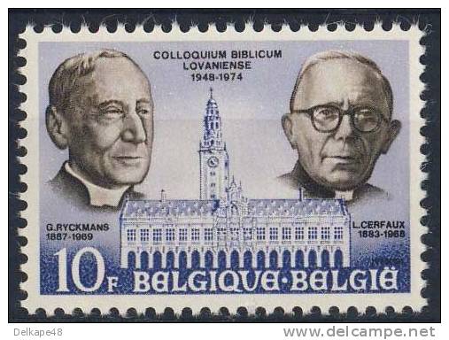 België Belgium Belgique 1975 Mi 1826 YT 1765 ** Colloquium Biblicum Lovaniense - G. Rijkmans + L. Cerfaux - Other & Unclassified