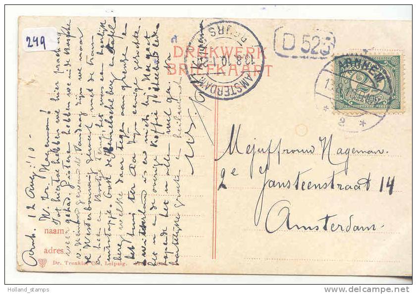 ANSICHTKAART (249) OOSTERBEEK WESTERBOUWING  POSTSTEMPEL 13-08-1910 - Oosterbeek