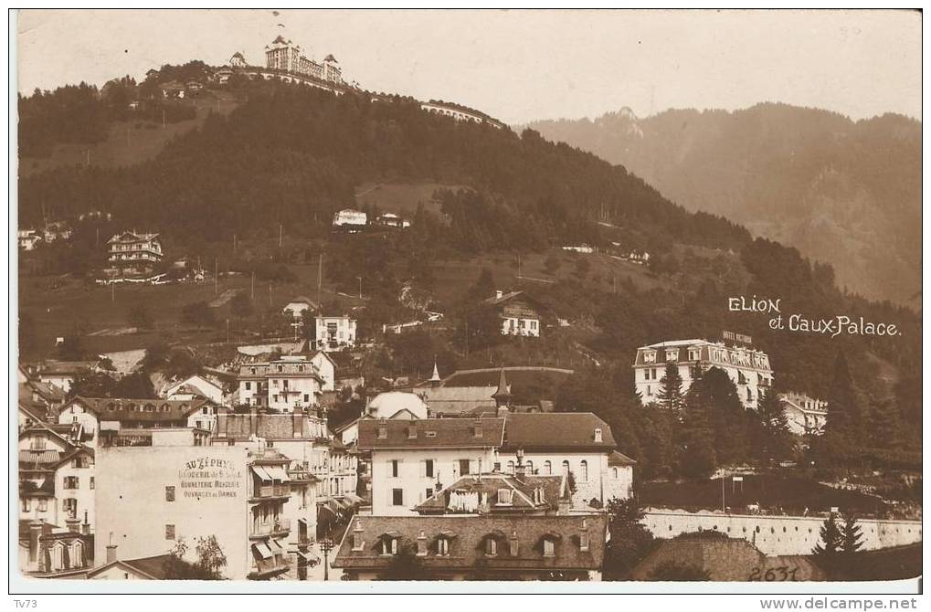 CpE1582 - GLION Et CAUX-PALACE - Carte Photo Par Perrochet Et David - (Suisse) - Roche