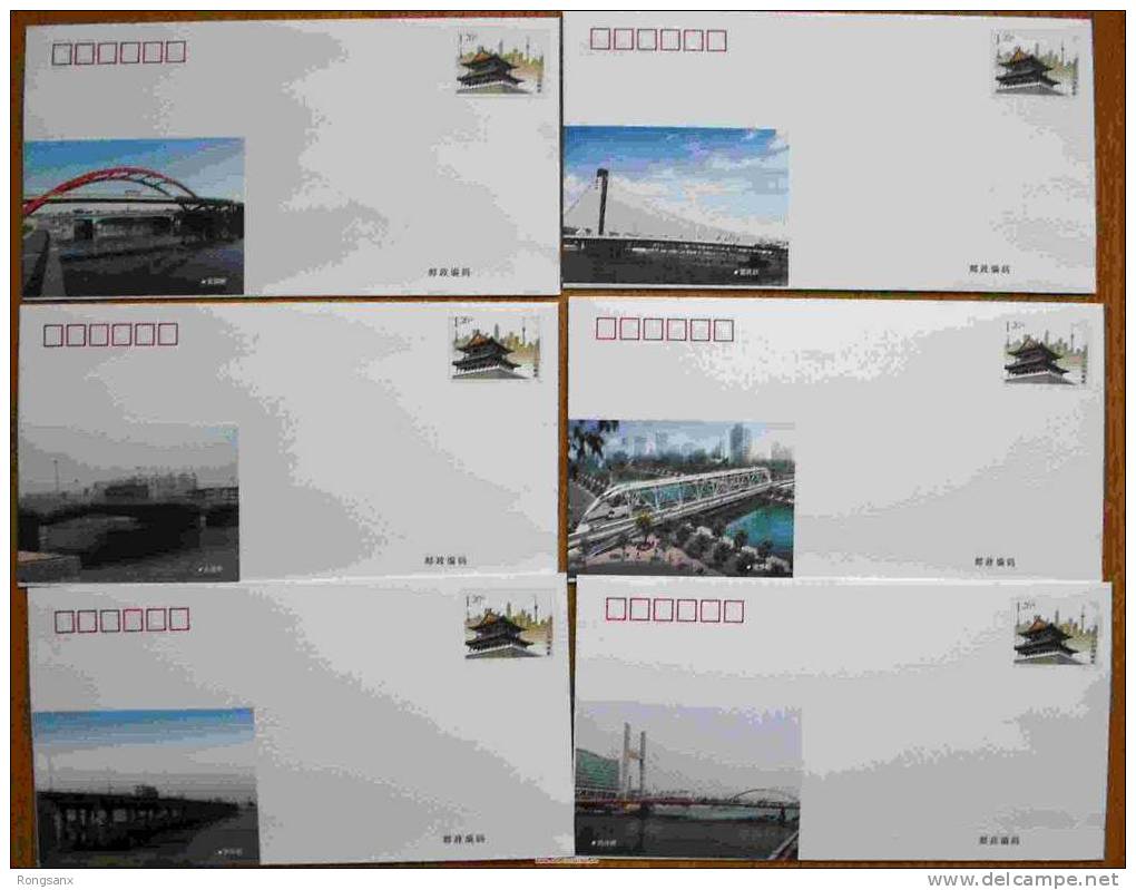 2008 CHINA 18 BRIDGES OVER HAIHE RIVER P-COVERS 18V - Sobres
