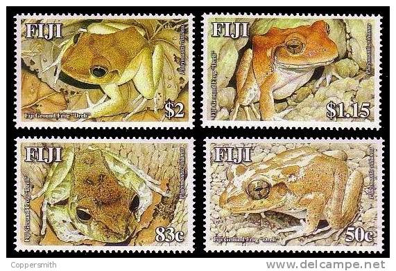 (013) Fiji  Frogs / Grenouilles / Frösche  ** / Mnh  Michel 1148-51 - Fidji (1970-...)