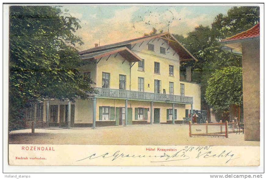 ANSICHTKAART (253) ROZENDAAL HOTEL KRAAYESTEIN  POSTSTEMPEL 02-08-1906 - Velp / Rozendaal