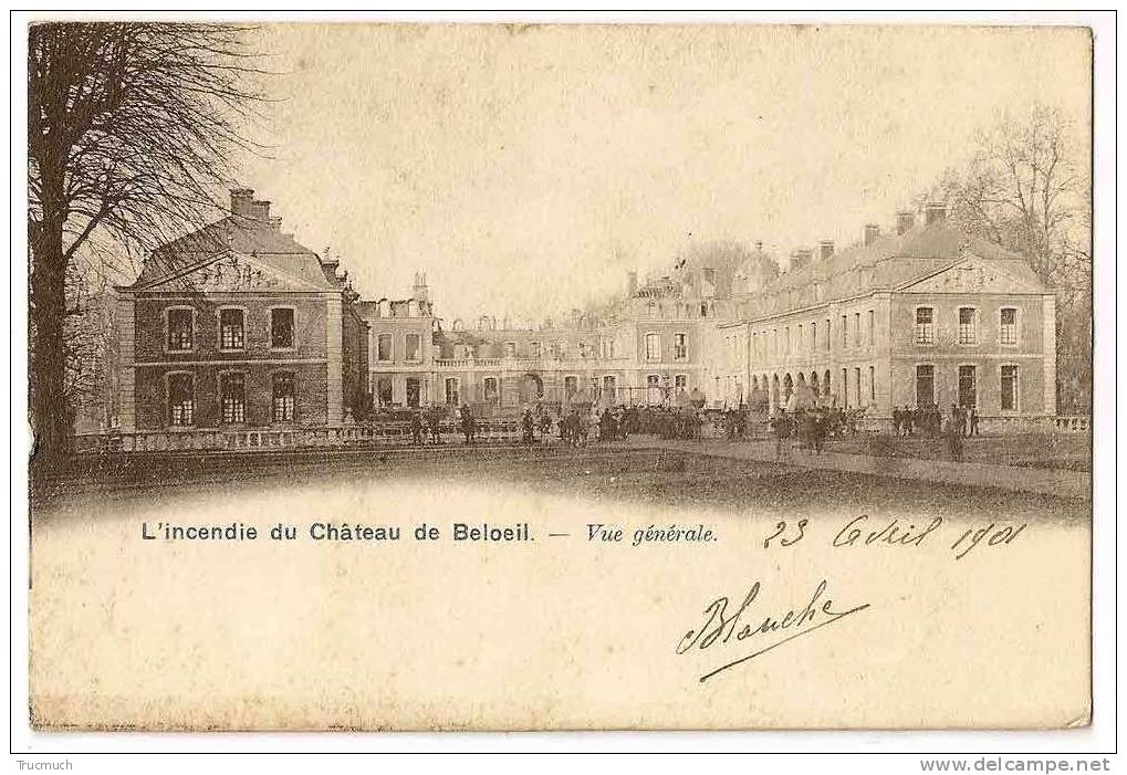 C4689 - L'incendie Du Château De Beloeils - Vue Générale - Belöil