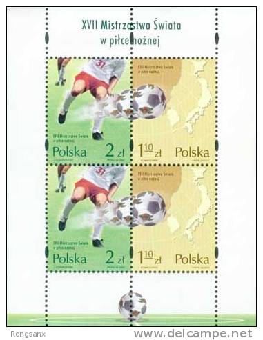 2002 POLAND  World Cup Football S/s MS OF 2 SETS - Neufs