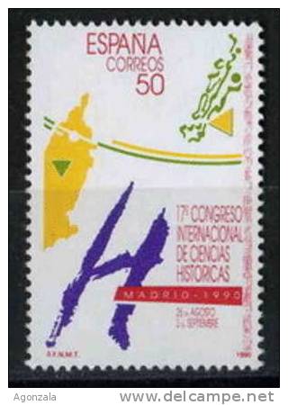 TIMBRE ESPAGNE NOUVEAU 1990 CONGRÈS SCIENCES HISTORIQUES HISTOIRE - Autres & Non Classés