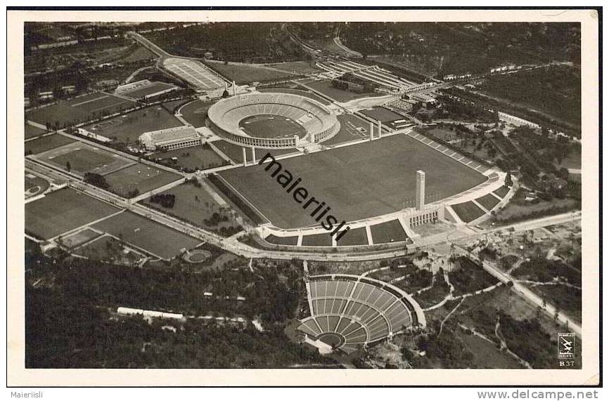 Berlin - Charlottenburg - Olympiastadion - Dietrich-Eckardt-Bühne - Fliegeraufnahme - Charlottenburg