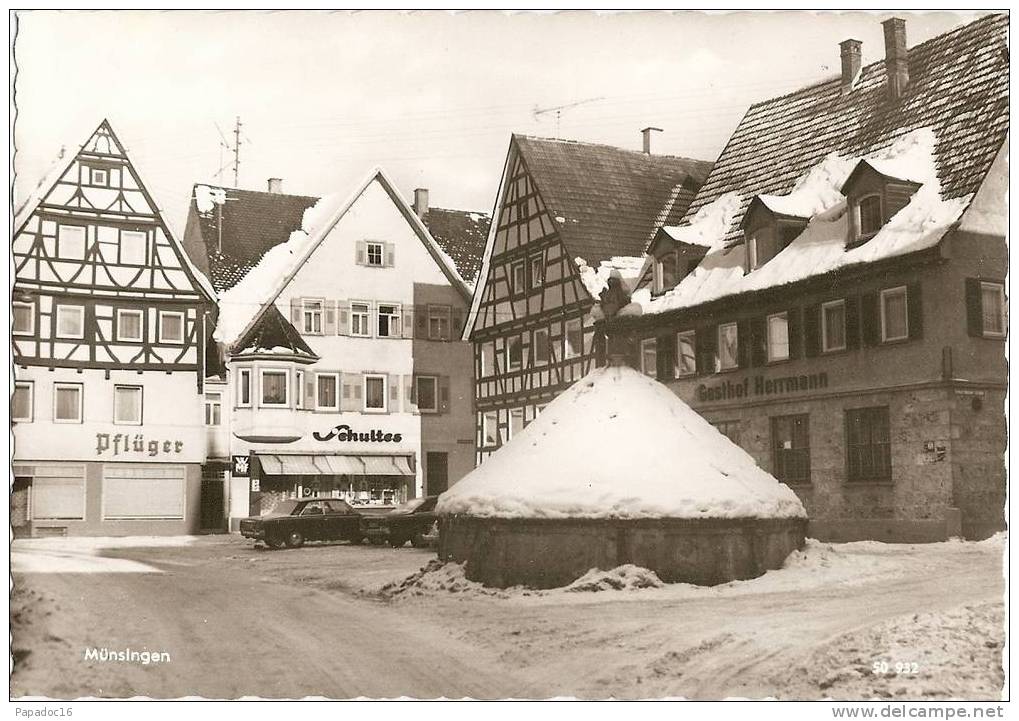 D - BW - Münsingen - HMAK / CPSM (gelaufen / Circulée 1972) [im Winter / En Hiver] - Muensingen