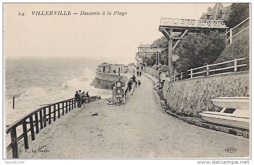 VILLERVILLE Decente à La Plage, Animée - Villerville