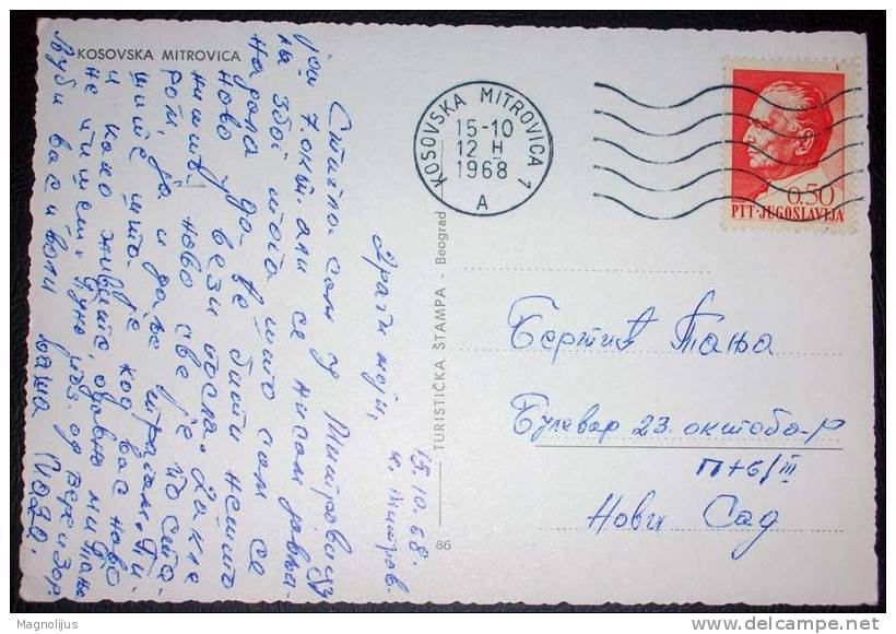 Serbia,Kosovo,Kosovska Mitrovica,Town View,Total,Zvecan,postcard - Kosovo