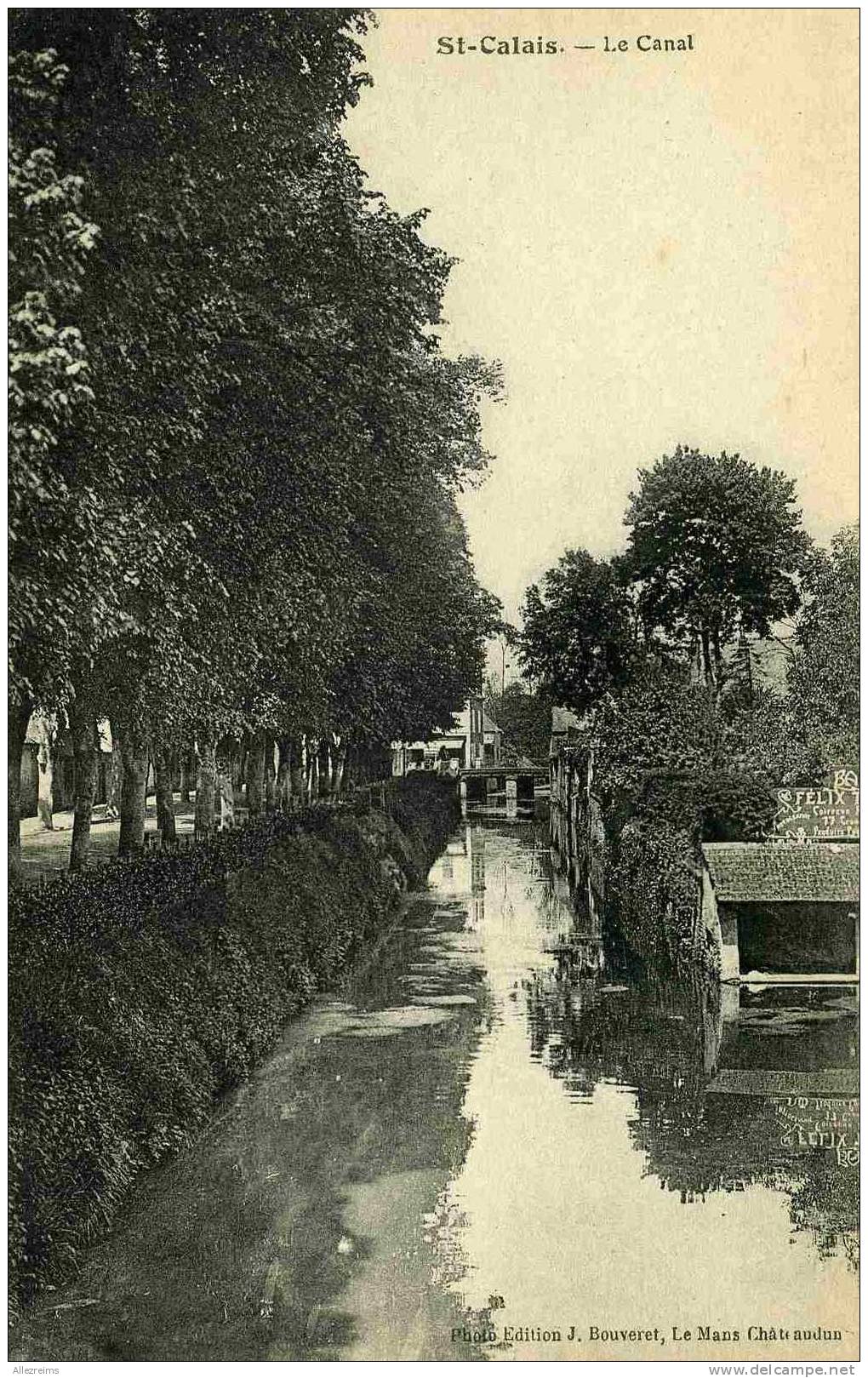 CPA 72 : SAINT CALAIS   Le  Canal    Avec Lavoir   A VOIR !!! - Saint Calais