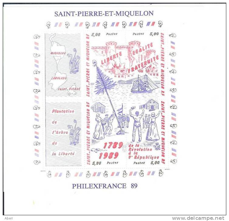 BLOC FEUILLET N° 3 - St PIERRE Et MIQUELON -  REVOLUTION à LA 5éme REPUBLIQUE - Blocs-feuillets