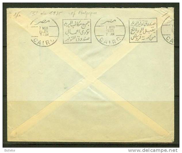 Egypte  -  Lettre De 1935  -  Expédié Vers La Belgique - Avec Cachet Mécanique - Lettres & Documents