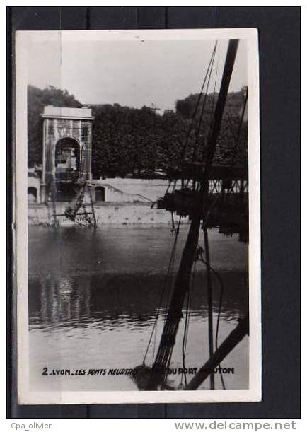 69 LYON IX Guerre 1939-45, Pont Port Mouton Détruit, Ruines, Style Carte Photo, Ed MD 2, Ponts Meurtris, 194? - Lyon 9