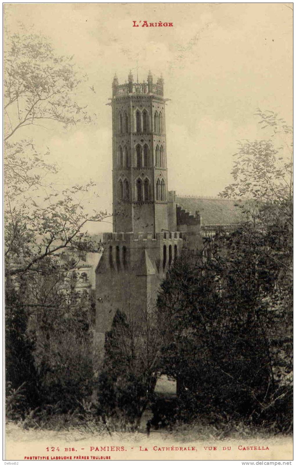 124Bis - Pamiers - La Cathédrale , Vue Du Castella - Pamiers