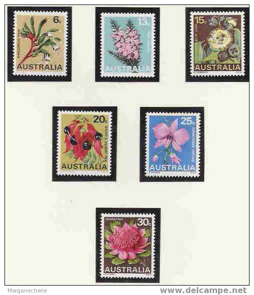 AUSTRALIA; 1968;  YT 367-372 COMPLET FLOWER FLEURS ** - Neufs