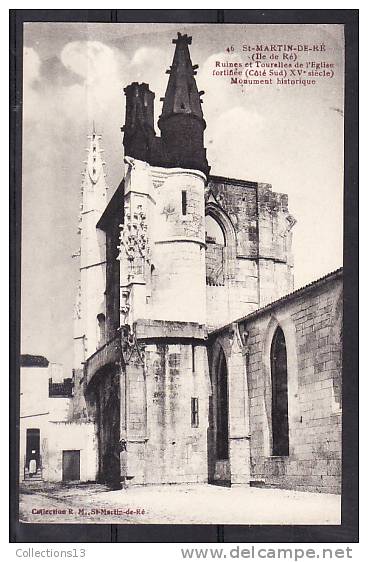 CHARENTE MARITIME - Saint Martin De Ré - Ruines Et Tourelles De L'église Fortifiée - Saint-Martin-de-Ré