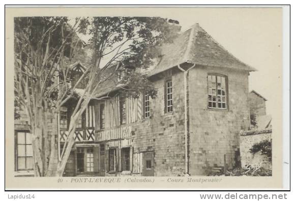 D 987 / CPA PONT L'EVEQUE  (14) COURS MONTPENSIER - Pont-l'Evèque