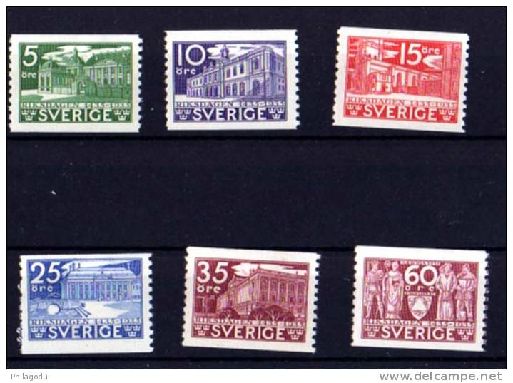 Suède 1935, 500° Ans Du Parlement, N° 229 / 34*  Cote 65 € - Unused Stamps